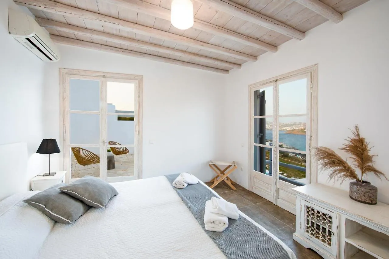 Mykonos-Ornos -Vilas Angel Alice Demi -Pool Holidays With View Mykonos Town 别墅