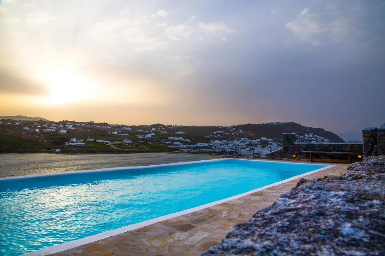 Mykonos-Ornos -Vilas Angel Alice Demi -Pool Holidays With View Mykonos Town 别墅